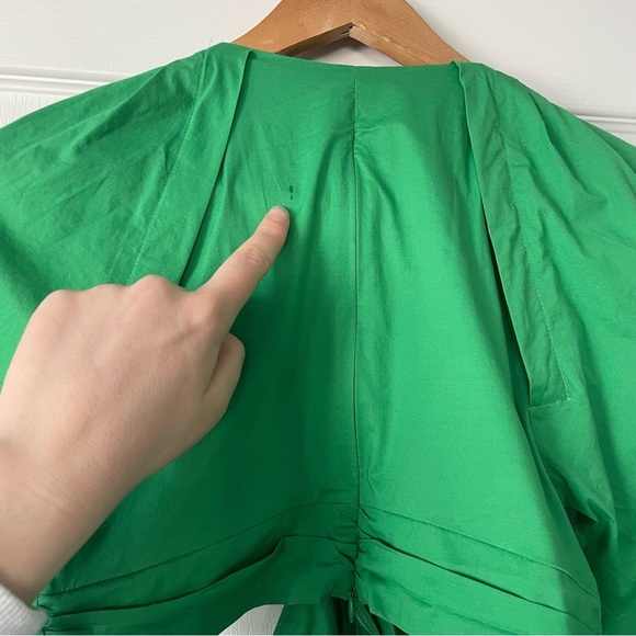 JASON WU Green Cut Out Mini Dress Cotton Poplin Size XS - Picture 11 of 13